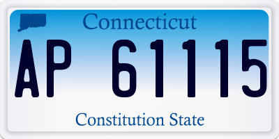 CT license plate AP61115