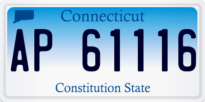 CT license plate AP61116