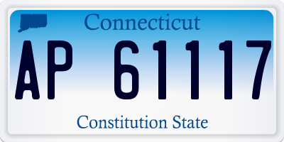 CT license plate AP61117