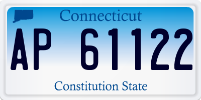 CT license plate AP61122