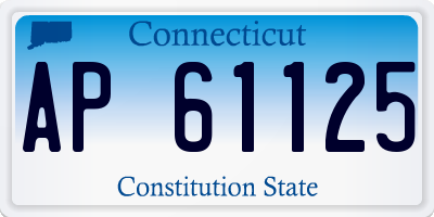 CT license plate AP61125