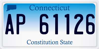 CT license plate AP61126