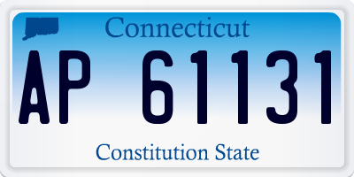 CT license plate AP61131