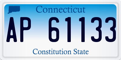 CT license plate AP61133