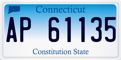 CT license plate AP61135
