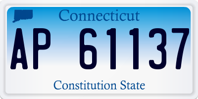 CT license plate AP61137