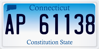 CT license plate AP61138