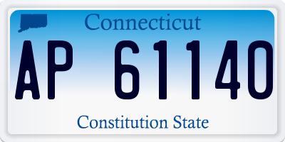 CT license plate AP61140