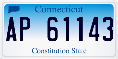 CT license plate AP61143