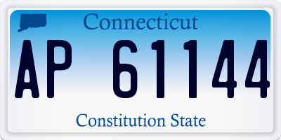 CT license plate AP61144