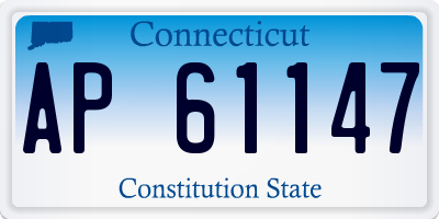 CT license plate AP61147