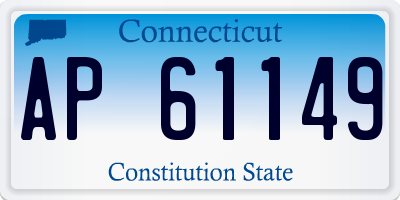 CT license plate AP61149