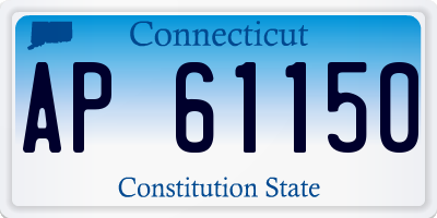 CT license plate AP61150