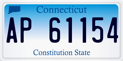 CT license plate AP61154