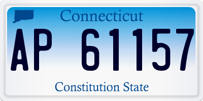 CT license plate AP61157