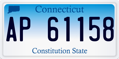 CT license plate AP61158