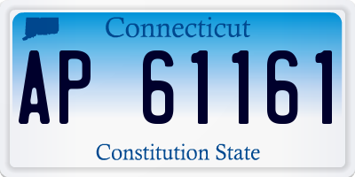 CT license plate AP61161