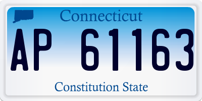 CT license plate AP61163