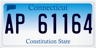 CT license plate AP61164