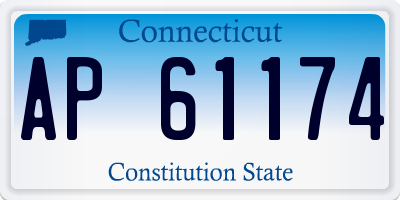 CT license plate AP61174