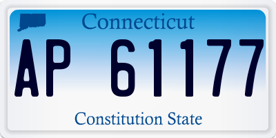 CT license plate AP61177