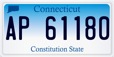 CT license plate AP61180
