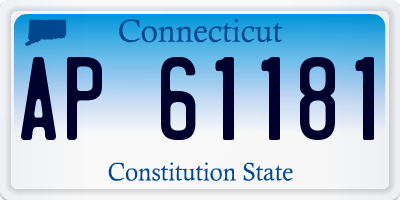 CT license plate AP61181