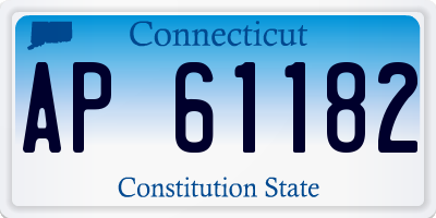 CT license plate AP61182