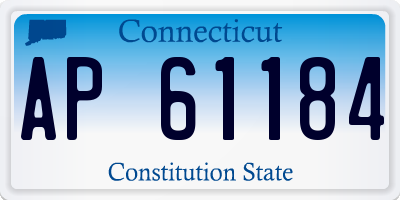 CT license plate AP61184