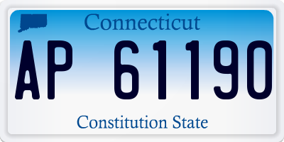 CT license plate AP61190
