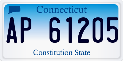 CT license plate AP61205
