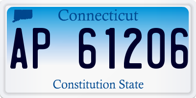 CT license plate AP61206
