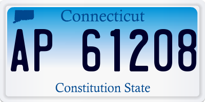 CT license plate AP61208