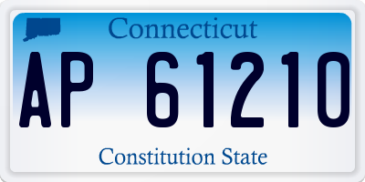 CT license plate AP61210