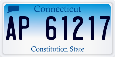 CT license plate AP61217