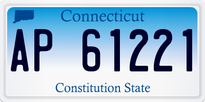 CT license plate AP61221