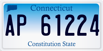 CT license plate AP61224