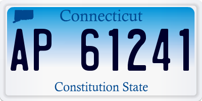 CT license plate AP61241