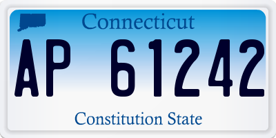 CT license plate AP61242