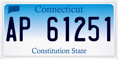 CT license plate AP61251