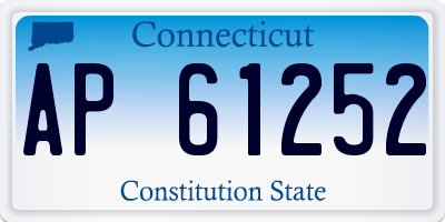 CT license plate AP61252