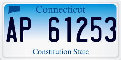 CT license plate AP61253