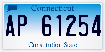CT license plate AP61254