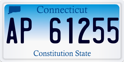 CT license plate AP61255