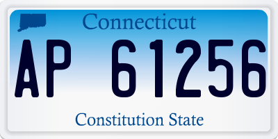 CT license plate AP61256