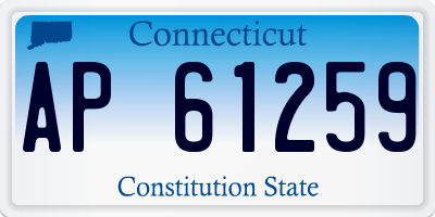 CT license plate AP61259