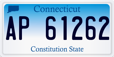 CT license plate AP61262