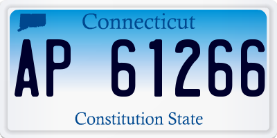 CT license plate AP61266