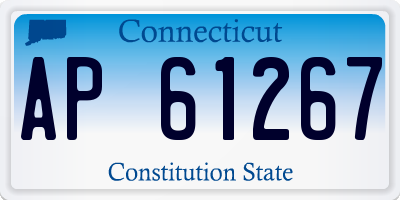 CT license plate AP61267