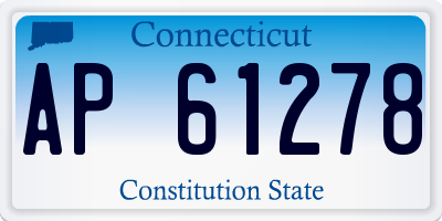 CT license plate AP61278